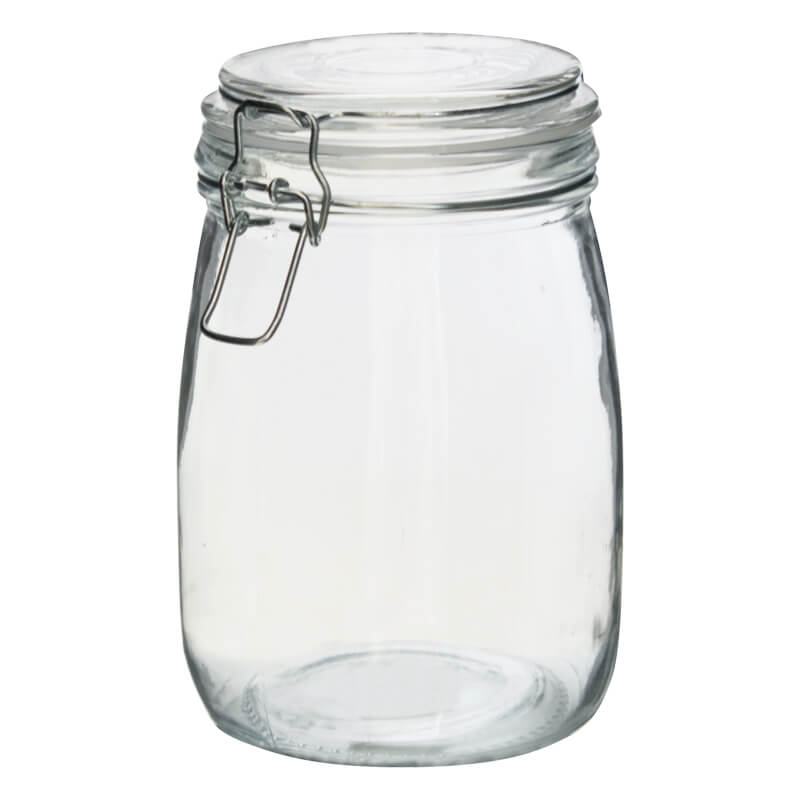 CLIP TOP JAR 11X11X18.5CM/1000ML