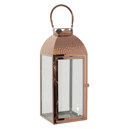 COPPER GLOW LANTERN 46X18CM