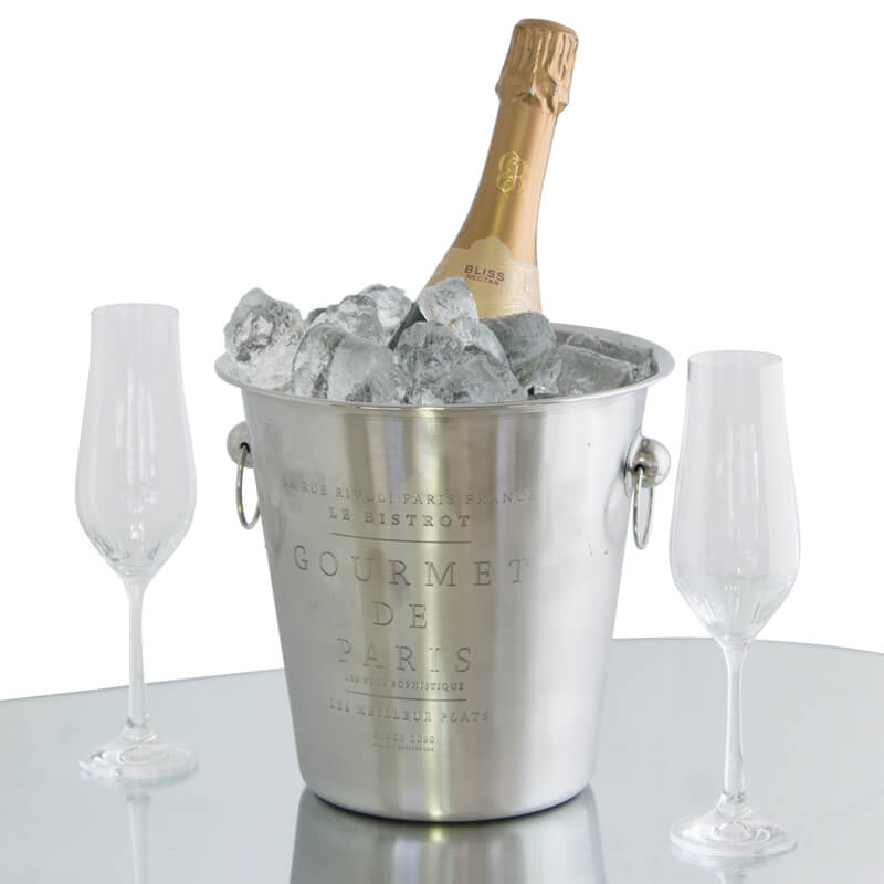 HANDLED WINE BUCKET ETCHED 4LT