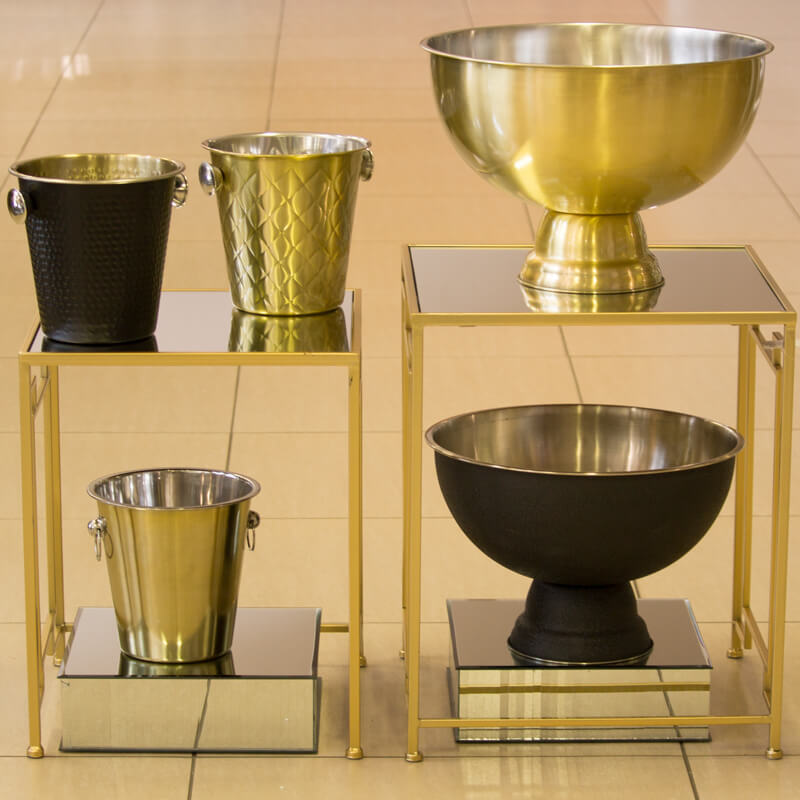 WINE BUCKET BLACK/GOLD 4L 21X22CM - Image 3