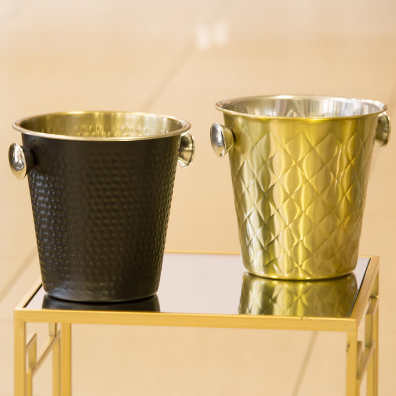 WINE BUCKET BLACK/GOLD 4L 21X22CM - Image 2