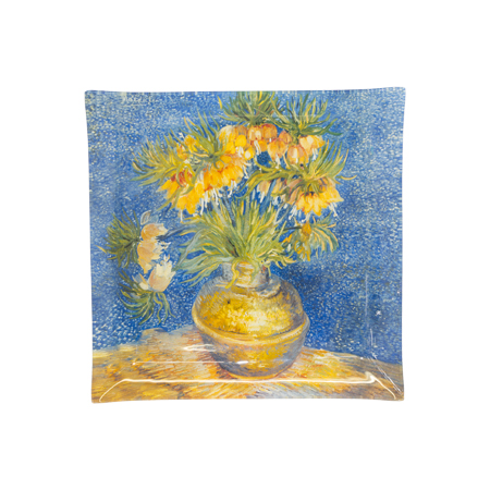 SUNFLOWER IMPRESSIONIST SQ PLATE