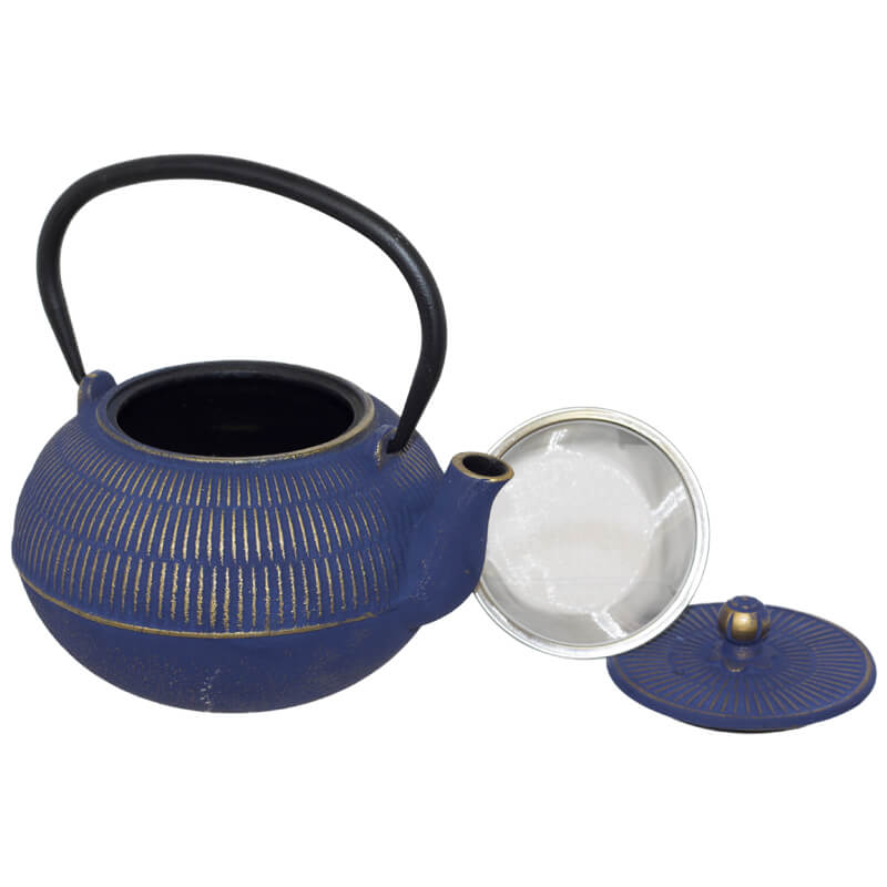 QIAN BLUE CAST IRON TEA POT 900ML - Image 2