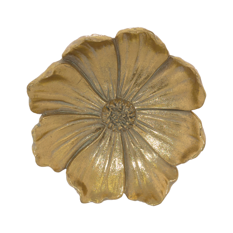GOLD FLOWER WALL PLAQUE 13CM