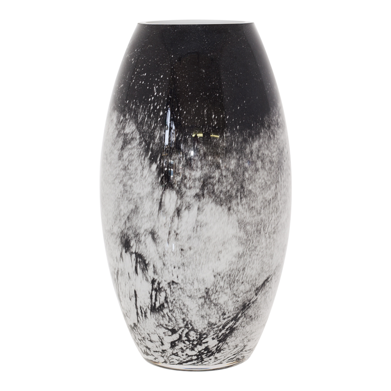 GREY MARBLE VASE 34CM