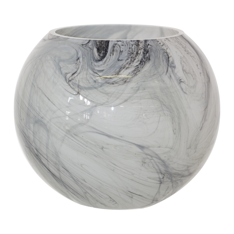MARBLE BUBBLE BALL VASE 19X23CM