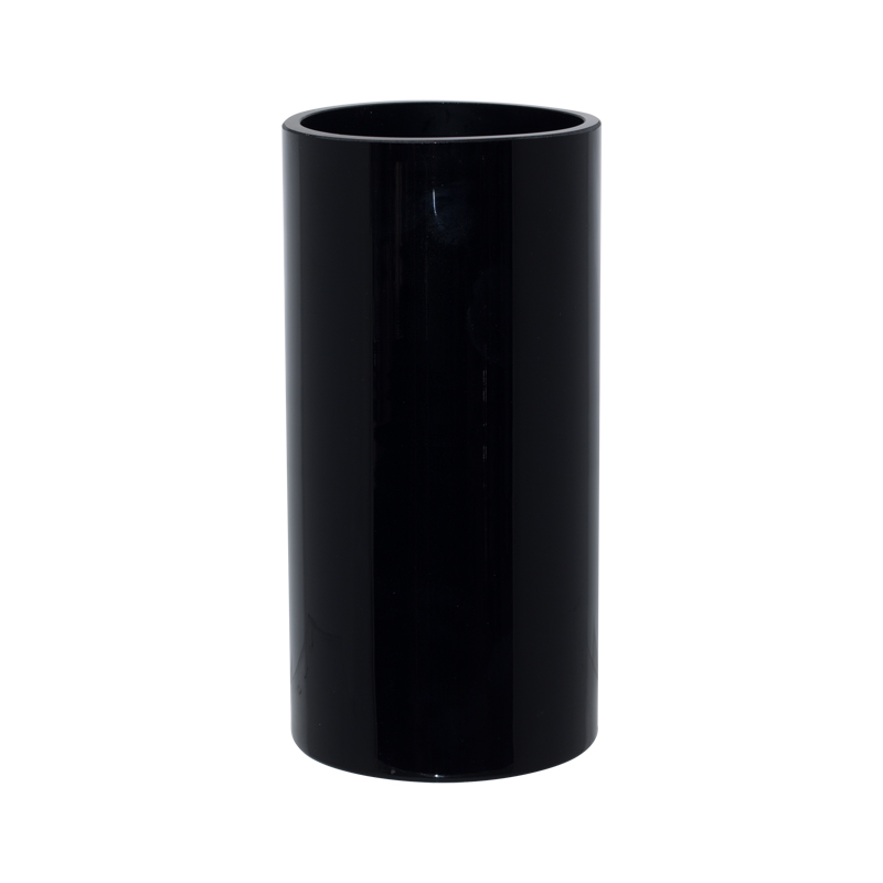 BLACK CYLINDER VASE 20X10CM