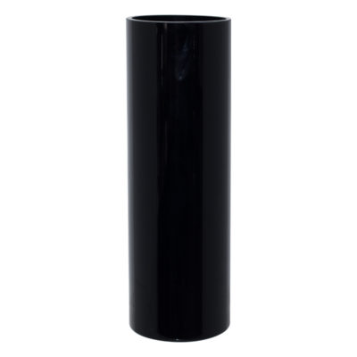 BLACK CYLINDER VASE 30X10CM