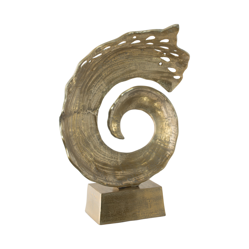 SCULPTURE ROUGH GOLD 59X41CM FLOW
