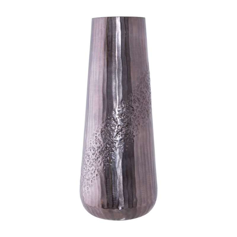 HAMMERED VASE GRIND BRONZE 52CM