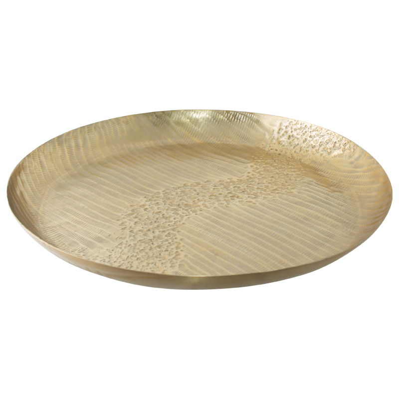HAMMERED PLATE GRIND GOLD 53CM D