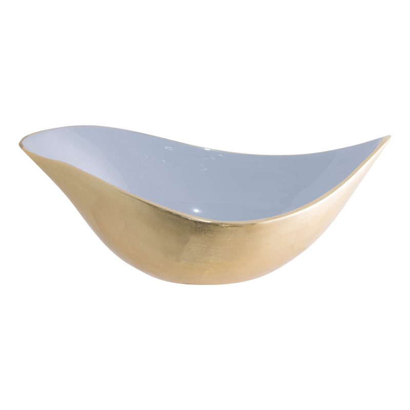 KENDRA SCULP BOWL G/GREY 39X14.5C