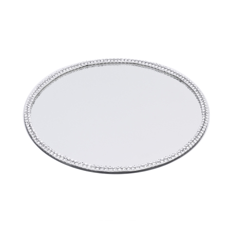 MIRROR ROUND DECO PLATE 15CM DIA