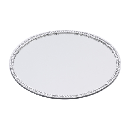MIRROR ROUND DECO PLATE 35CM DIA