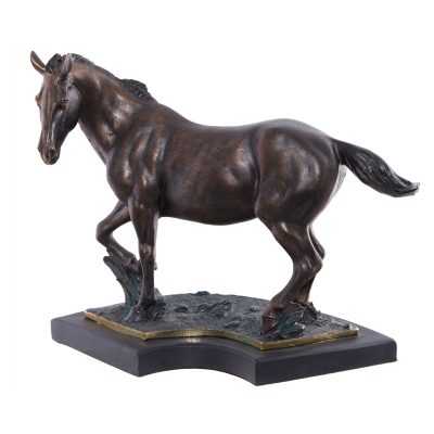 HORSE ON PLINTH 41CM