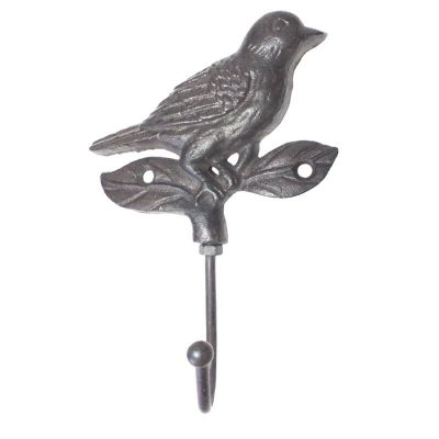 BIRD ON LEAF SINGLE HOOK 17CM