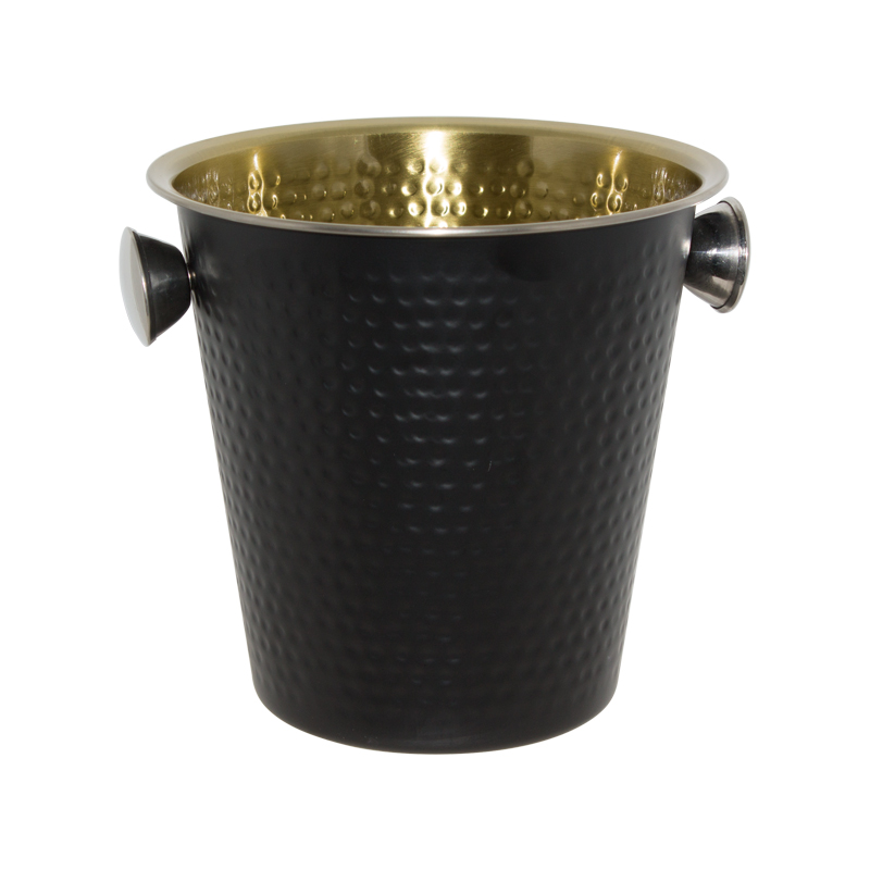 WINE BUCKET BLACK/GOLD 4L 21X22CM