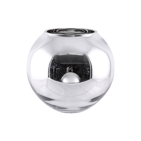 SILVER BUBBLE BALL VASE 16CM