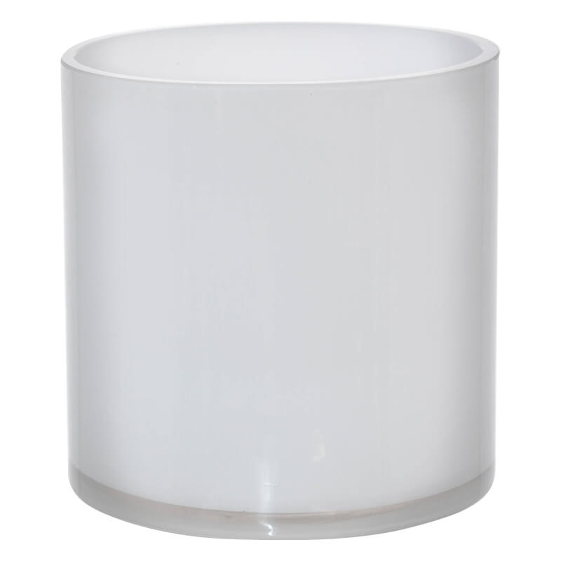 ROUND CYLINDER VASE WHITE 15X15CM
