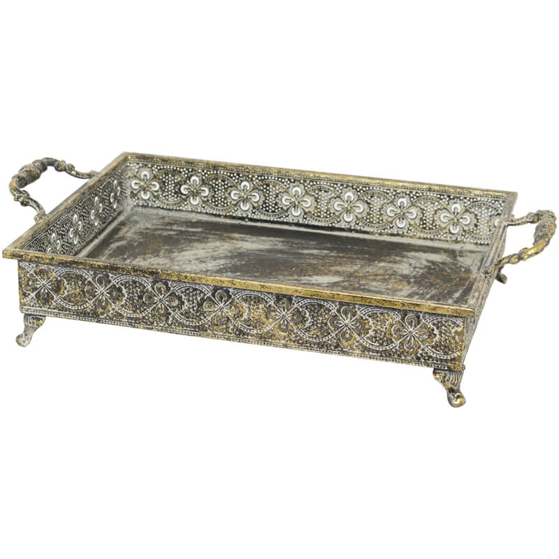 FINLEY HANDLED TRAY 42X25CM