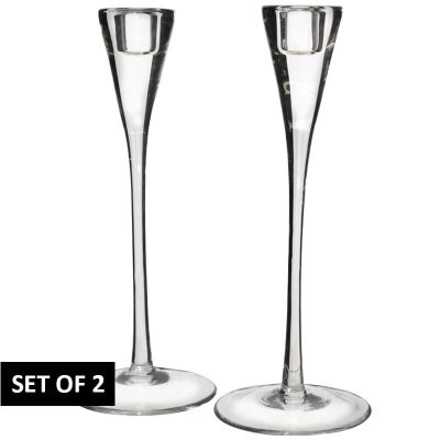 JENNA STEMMED CANDLE HOLD S/2 28C
