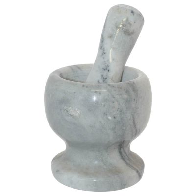 MORTAR AND PESTLE 10X10CM