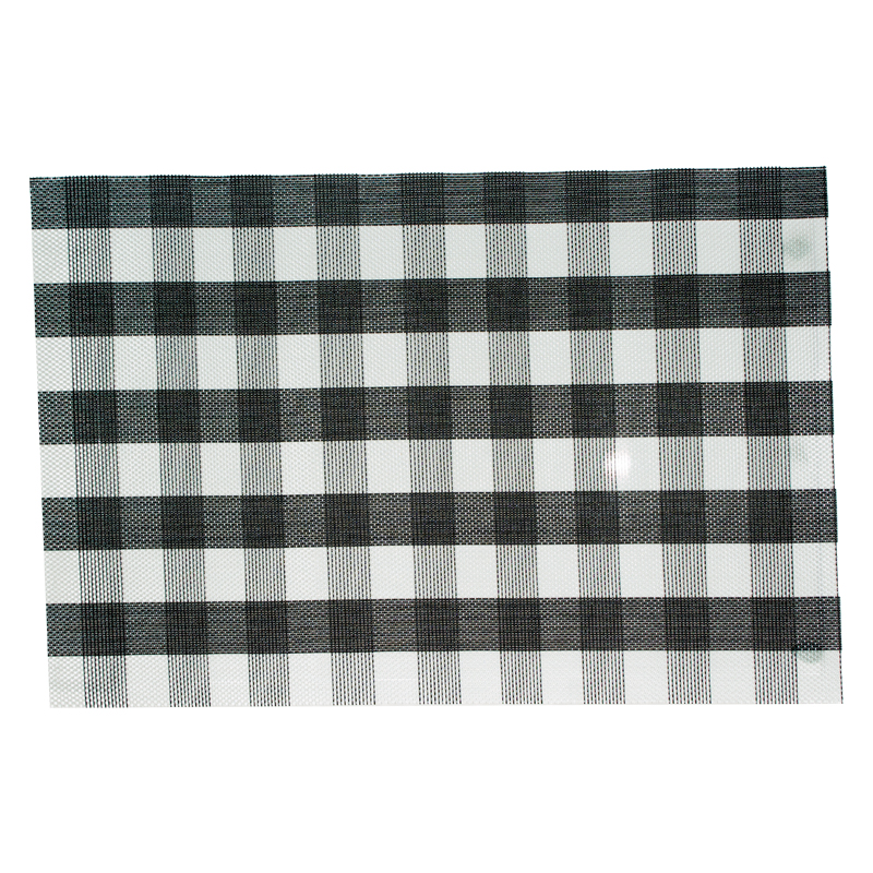 BLACK CHECK PLACEMAT 30X45CM