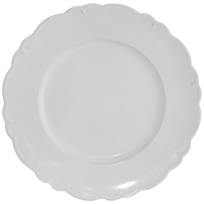 SCALLOP WHITE UNDERPLATE 33CM