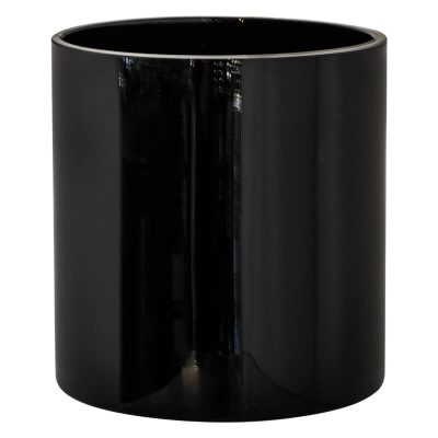 ROUND CYLINDER VASE BLACK 15X15CM