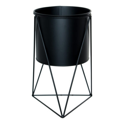 TRI BLACK POT STAND 31X18CM