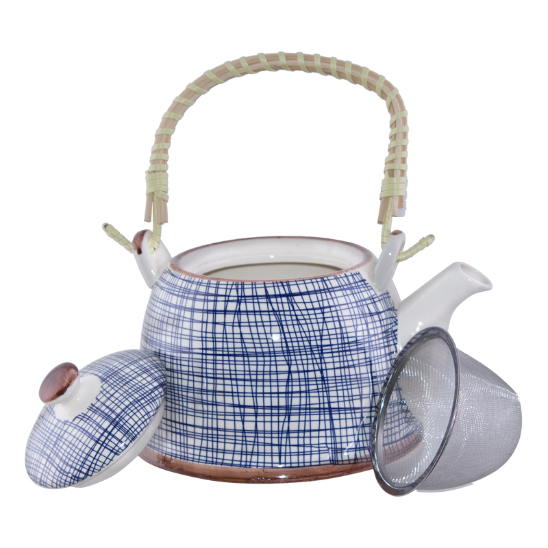 BLUE WEAVE FUSION TEA POT LARGE - Image 2