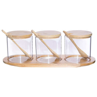 JEANINE JAR S/3 WITH SPOONS(450ML