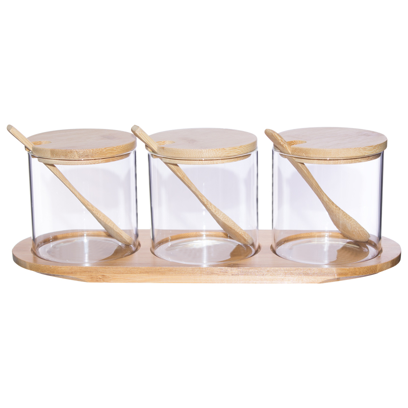 JEANINE JAR S/3 WITH SPOONS(450ML