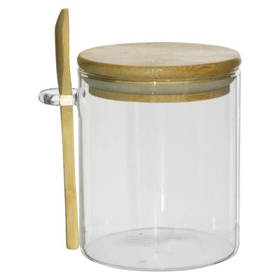 JEANINE HANDLED JAR W/SPOON 450ML