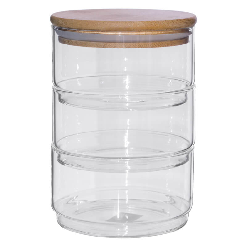 JEANINE STACKABLE JARS 400MLX3