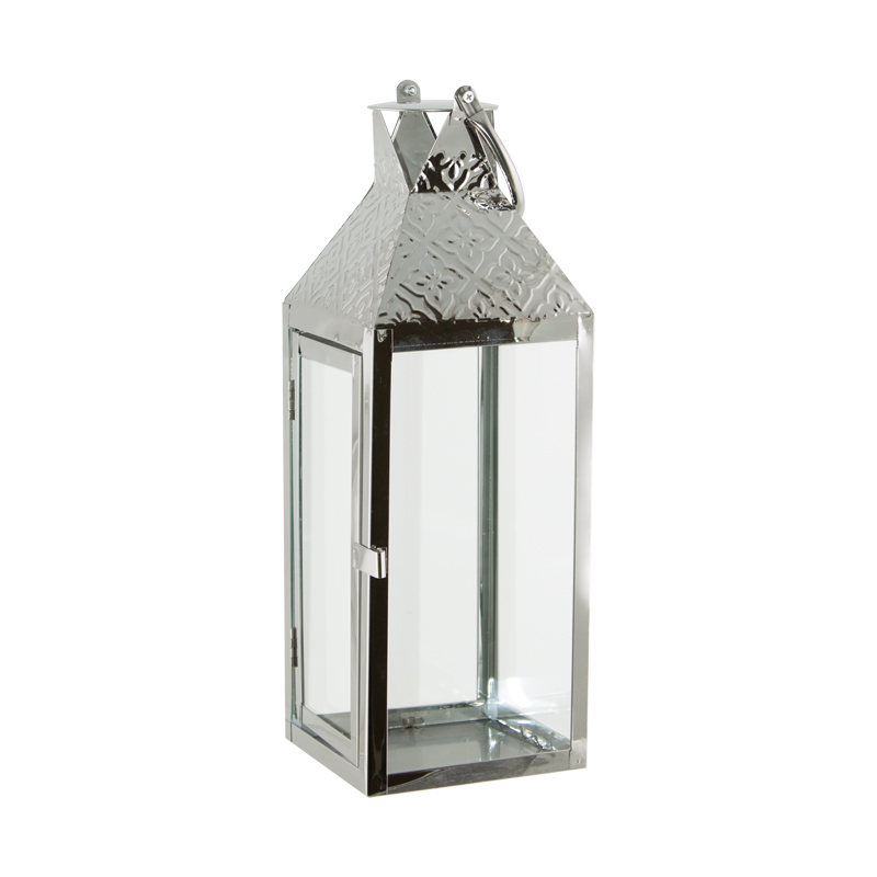 MEDALLION SILVER LANTERN 41CM