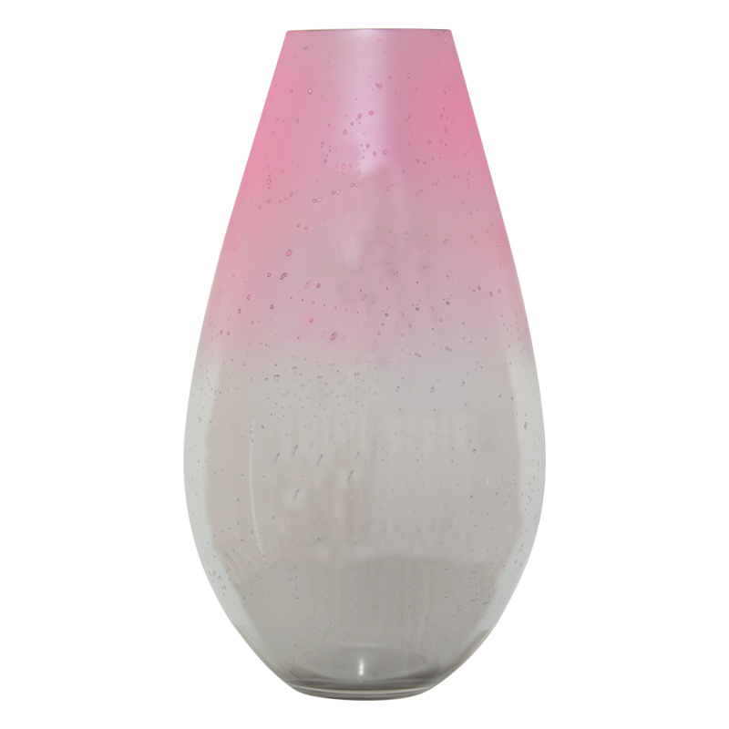 MATT PINK/MERCURY SILVER VASE 42C