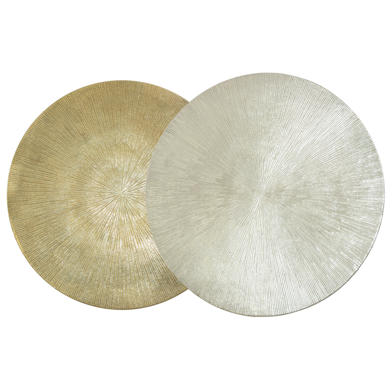 Gold/Silver Top Black Table Set/2 - Image 2