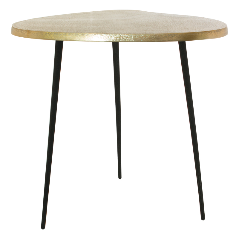 Tri Leg Table 53cm Gold/Black KD