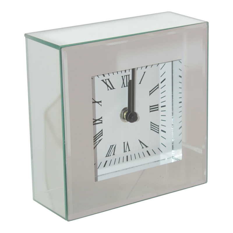 MIRROR CLOCK 15X15X16CM