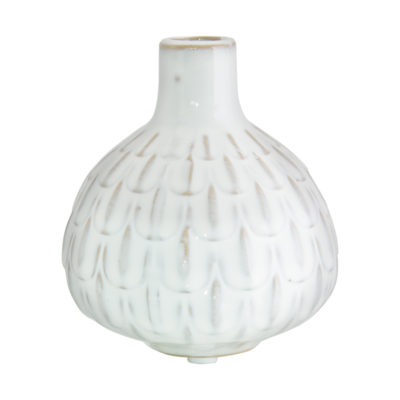 CREAM TEXTURE VASE 11CM