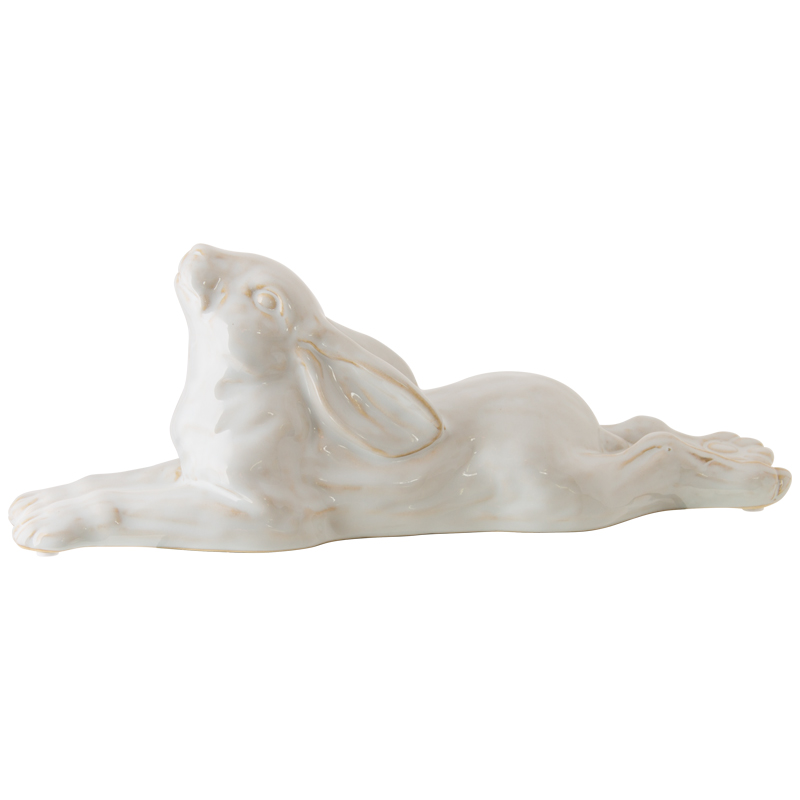 WHITE RABBIT LYING 37X13 CM - Image 2