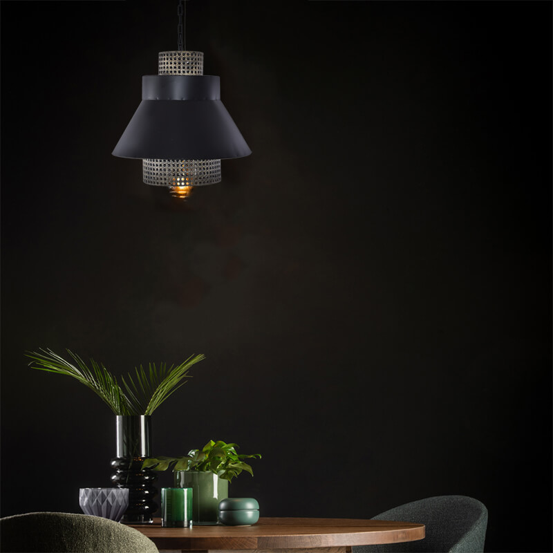 BLACK/GOLD HANGING LAMP 40X36CM - Image 2