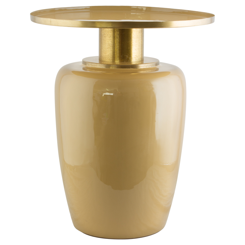 GOLD/MUSTARD SIDE TABLE 54H 46D