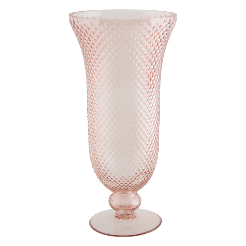 TEXTURED FTD PINK VASE 34CM