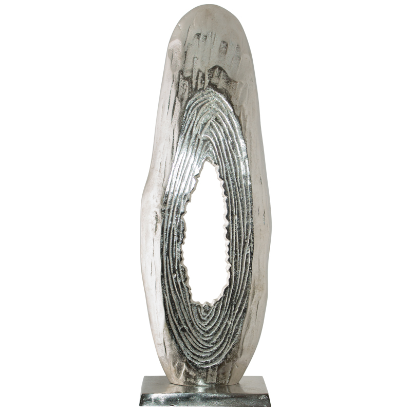 SCULPTURE ROCK ROUGH NICKEL 68CM