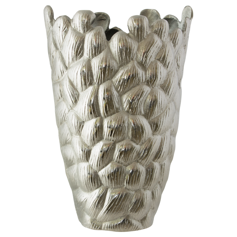 SILVER ART VASE NICKEL 41X27X17CM