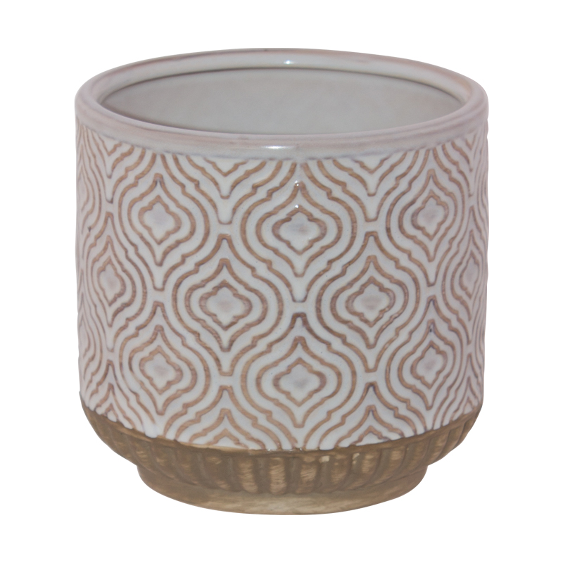TANGATA BEIGE POT 13X13.5CM