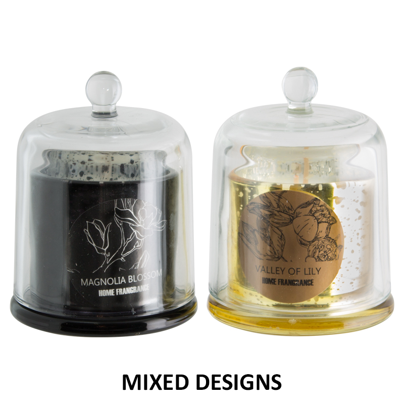 DELUXE SCENTED CANDLE/DOME 9X18CM