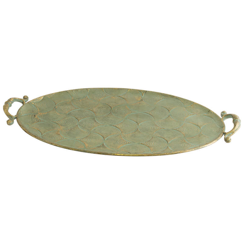 CHANEY HANDLED DECOR TRAY 58X32CM